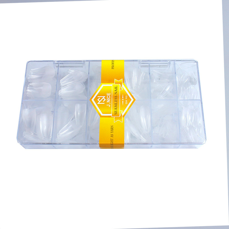 Manicure nail piece wholesale ultra-thin seamless full half paste frosted wear nail carving-free grinding fake nail patch