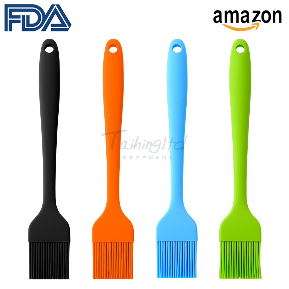 Thickened all-in-one large silicone oil brush 26cm barbecue brush oil brush silicone sweeper multi-color optional