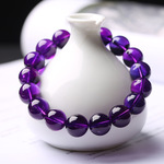 Фиолетовое украшение-шарик, фиолетовый браслет из кварца, тренд сезона