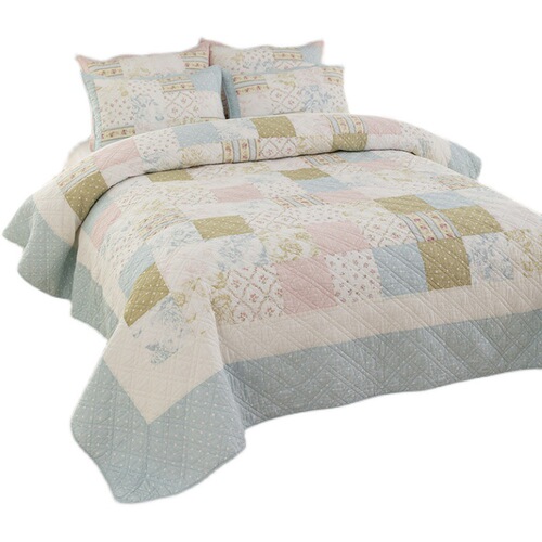 Pure cotton air-conditioning quilt for all seasons quilted quilt bed cover thickened bed sheet wholesale double cotton three-piece set washable