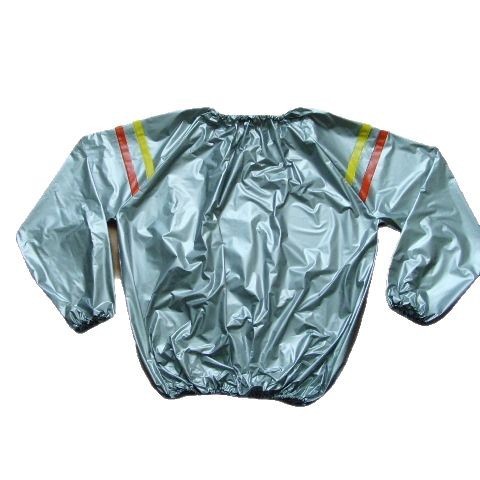 silver sports suit PVC for gym