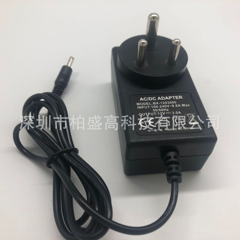 Small South Africa power adapter 220V to DC12V3A 36W small home appliance power adapter South Africa