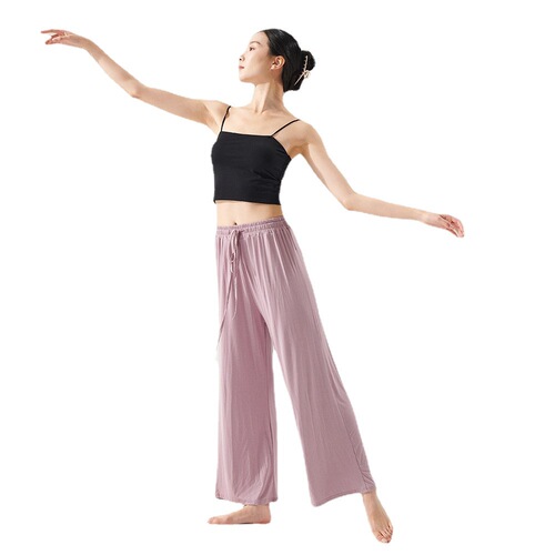 Dance pants modern dance modal loose wide leg pants women's straight drape body exercise pants classical yoga pants