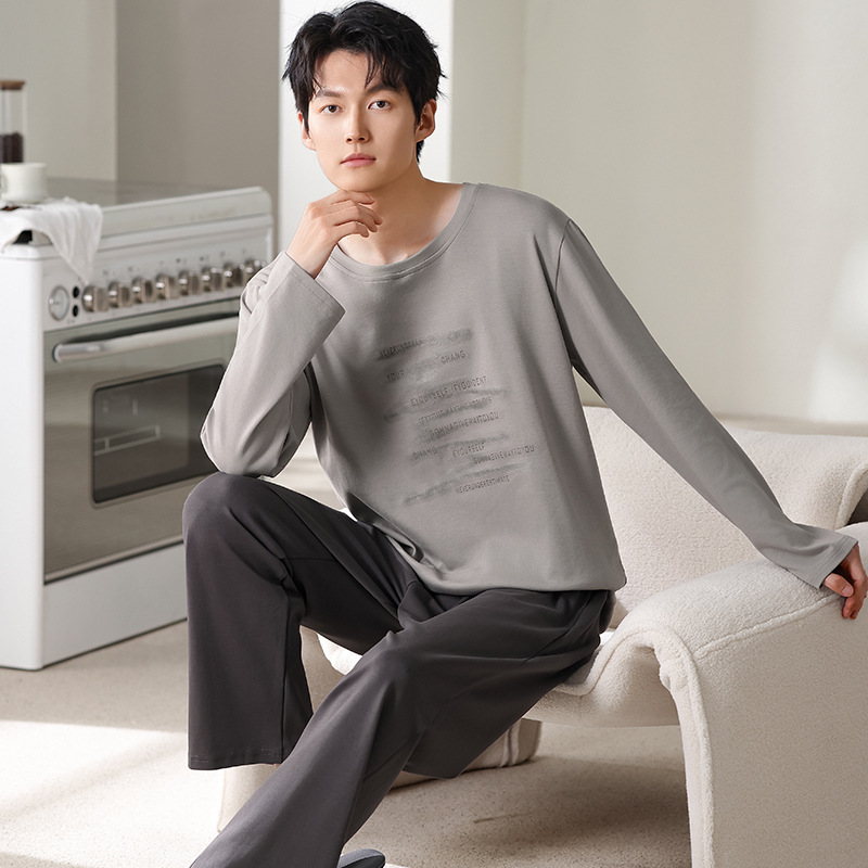 Y72001 순면 남성용 라운드넥 긴소매