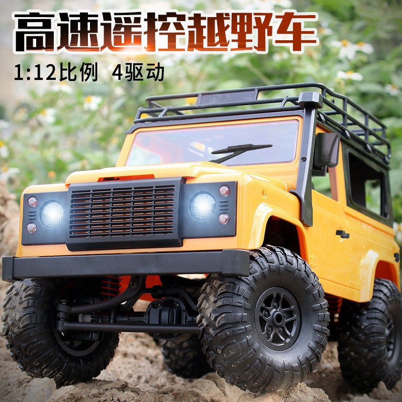 Coche de Control Remoto Todoterreno MN90 Land Rover Defender, Coche de Escalada con Control Remoto a Escala Completa