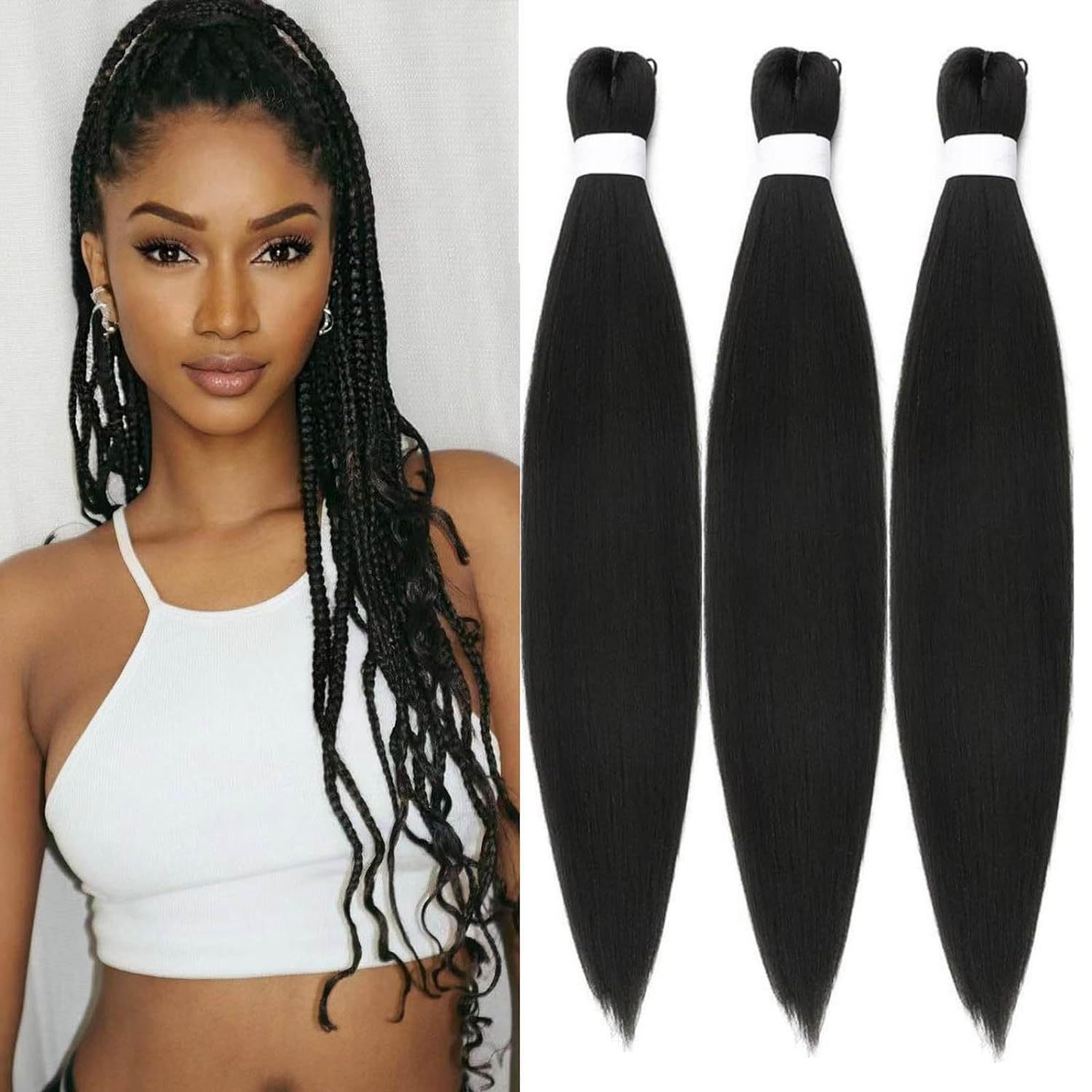 África sucia trenza peluca esponjosa trenza grande EZ seda de baja temperatura fibra química suave 26 pulgadas 90gEZ BRAID hair