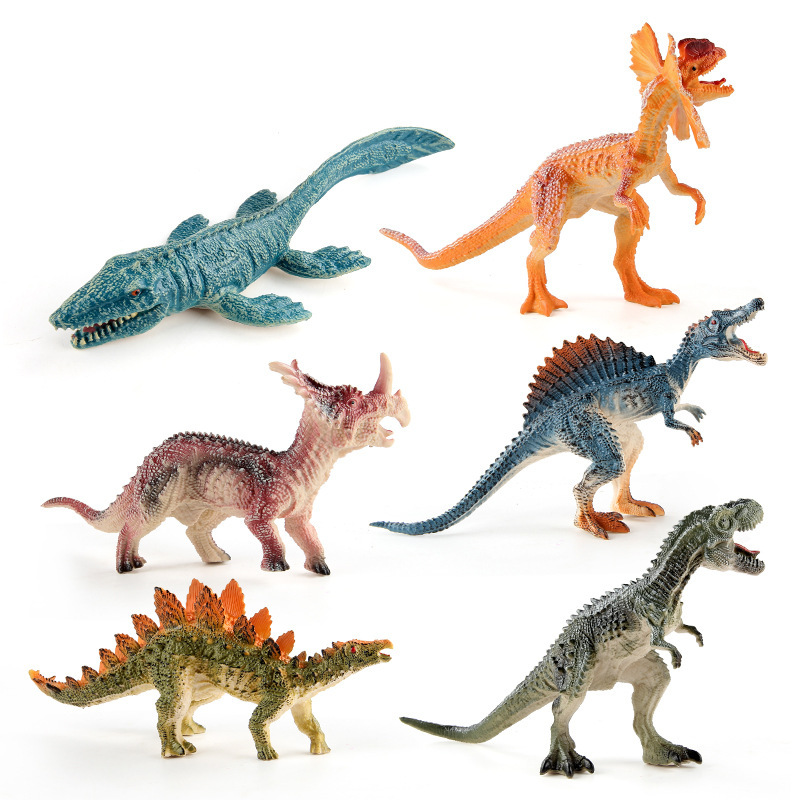 Simulación dinosaurio animal ornamentos una variedad de modelo de dinosaurio hueco triángulo dragón espada dragón doble corona dragón canglong bolsa adornos