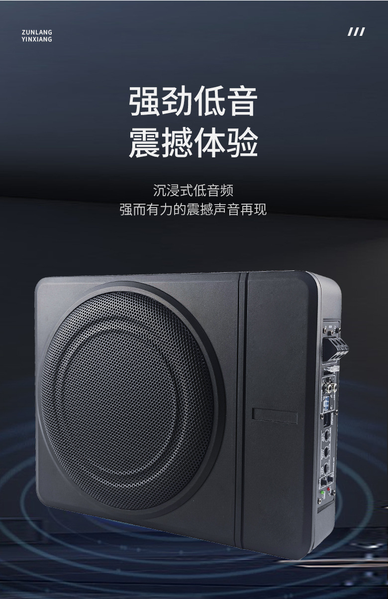 Source Factory 10inch Car Subwoofer 12V Ultra-Thin Active Under-Seat Pure Bass Speaker Modification Oem in Stock