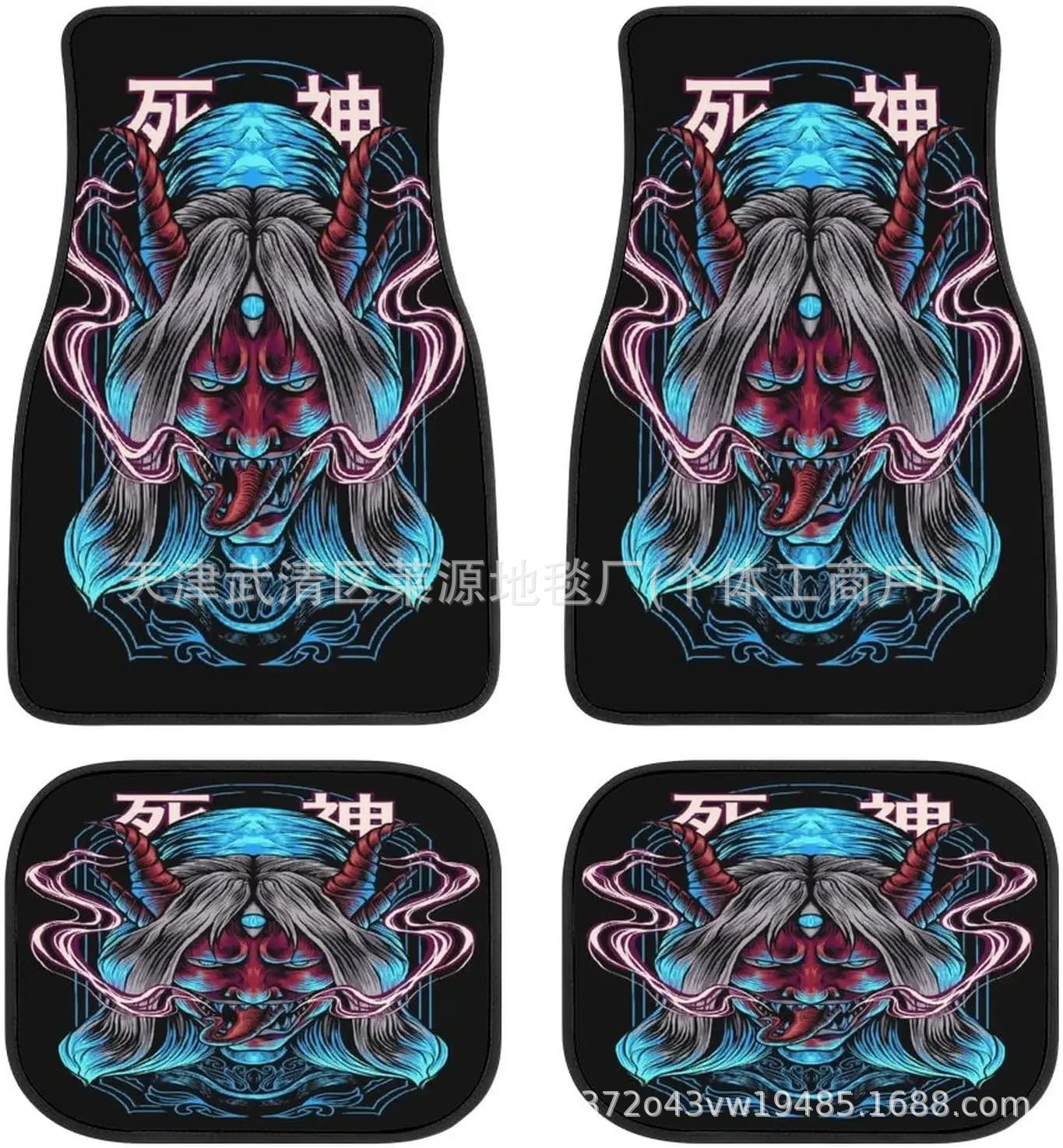 Cross-border TEMU new Japanese-style crystal velvet foot mat dirt-resistant wear-resistant easy-to-care car mat four-piece in stock