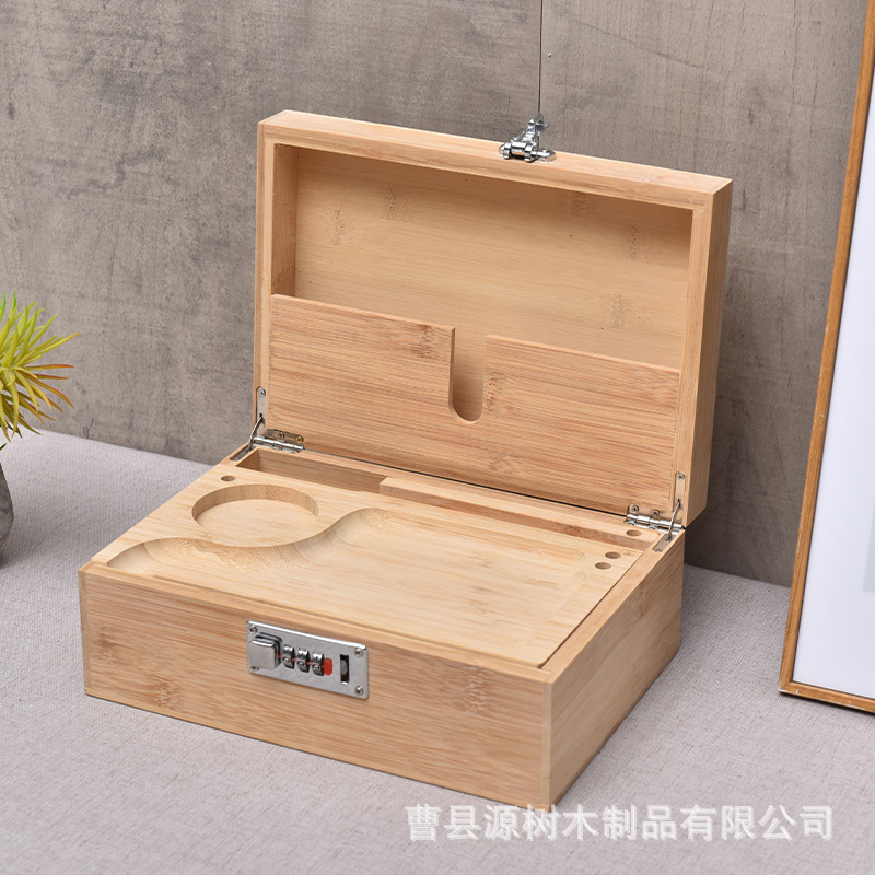 Wooden Grinder Packaging Box Removable Plate Password Box Cigar Grinder Storage Box Flip Lid Storage Wooden Box Wooden Grinder Packaging Box Removable Plate Password Box Cigar Grinder Storage Box Flip Lid Storage Wooden Box