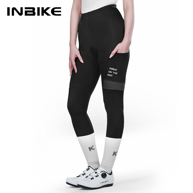 Inbike 24-Year Spring and Summer Sun Protection Cycling Pants for Women with Flap Pocket Pantss Professional Road Bicycle Mountain Bike High-Waisted Pants