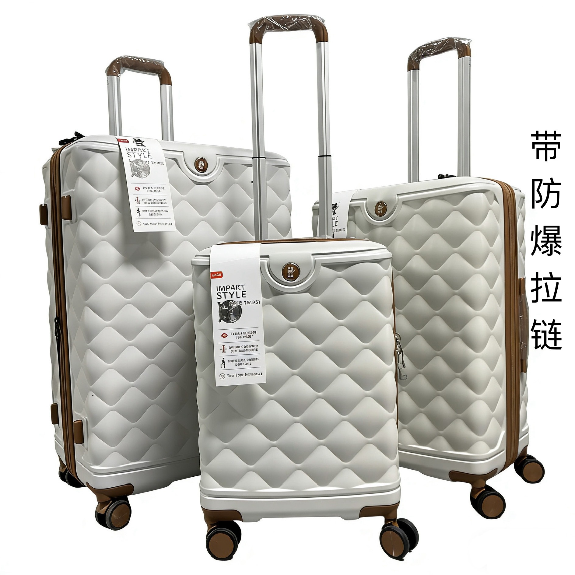 Fábrica de origen 20 / 24 / 28 pulgadas maleta silenciosa rueda universal empujar y tirar con cremallera a prueba de explosiones