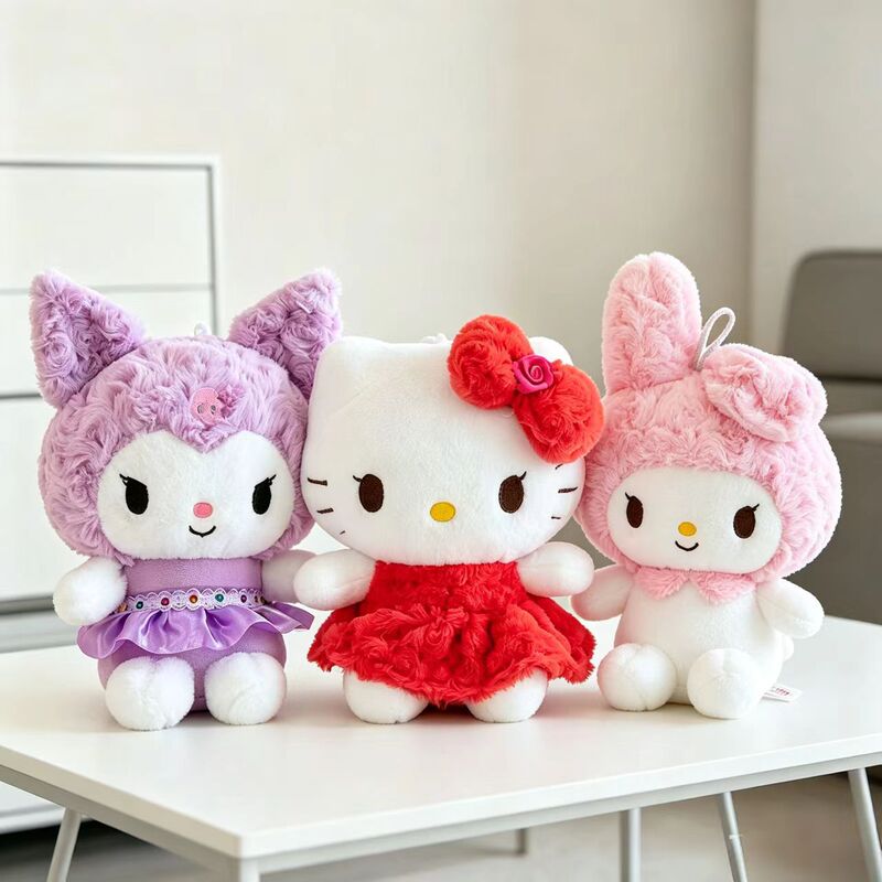 Hello Kitty Plush Toys, Kuromi Dolls, Foreign Trade Hello Kitty and My Melody Plush Toys, Claw Machine Dolls, Wholesale