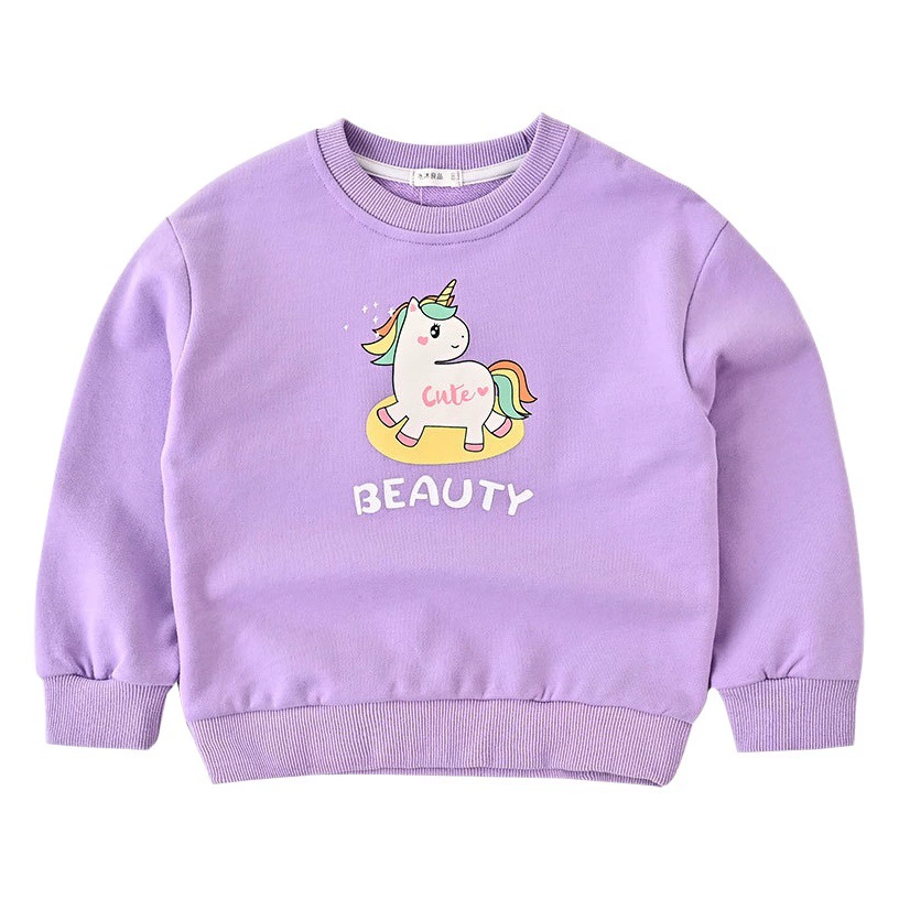 Детский мультяшный махорный пуловер свитер для девочек хлопчатобумажный резьбовой воротник с длинными рукавами рубашка весна и осень новая детская одежда