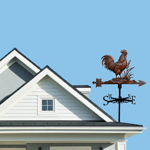 Cross-Border Metal Rooster Wind Vane Wind Indicator Outdoor Wind Vane Roof Installation Courtyard Outdoor Wind Vane