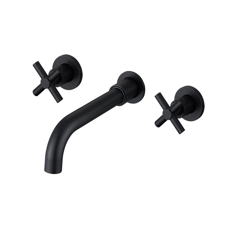 Lavabo oculto doble abierto-negro