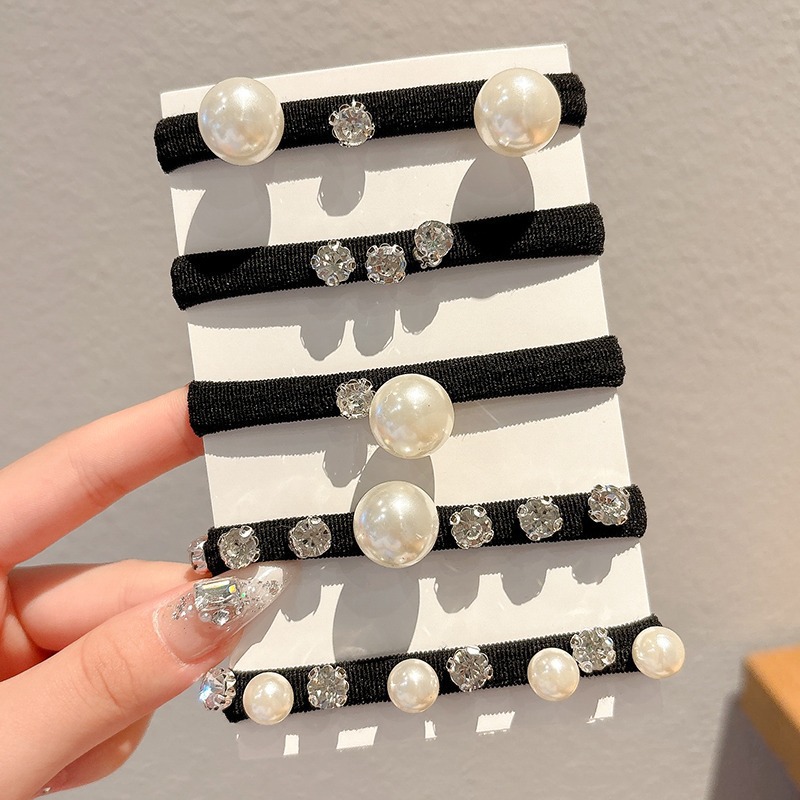 Elegante y lindo oso grueso cabeza cuerda de correa elástica alta mujer cabello nuevo cabello de galletas de cola de caballo alta cuerda de cabello