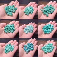 マグネシウム鉱散珠緑松石伴生鉱小部品回紋珠カボチャ珠金一線瑞獣覚醒獅子ペンダント