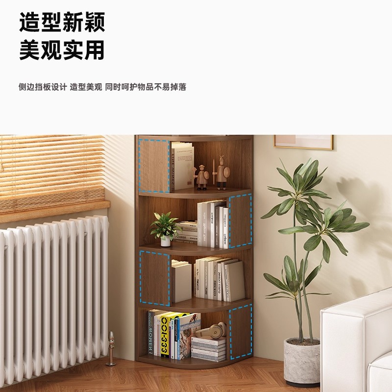 Gabinete de esquina Gabinete de esquina de pared Gabinete de esquina Dormitorio contra la pared piso estante triangular Estante de sala de estar Estante de libros Gabinete de esquina