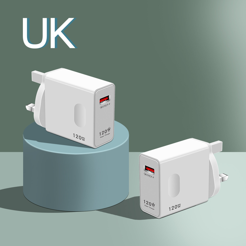 120 W superschnelles Handy-Ladegerät nach britischem Standard, geeignet für Xiaomi Huawei Honor UBS-Ladekopf_voghion.com