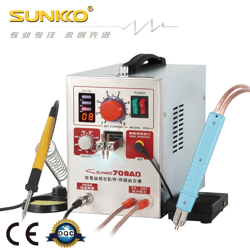 SUNKKO709AD с 71A небольшой портативный 18650 литиевая батарея точечная сварочная машина сварочная ручка сварочная сенсорная сварочная машина