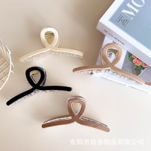 盘发飘带清新气质简约轻奢风后脑勺发夹高级感抓夹