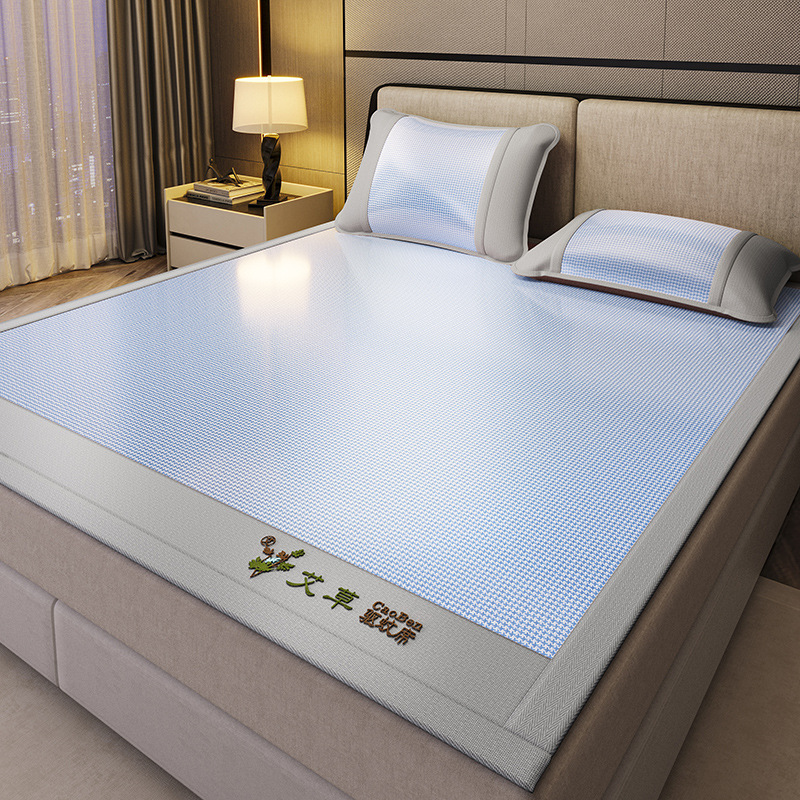 Nueva capa de cama de seda de hielo de verano de clase A 2025 nueva cubierta protectora de colchón todo incluido sábana cubierta de cama de tres piezas