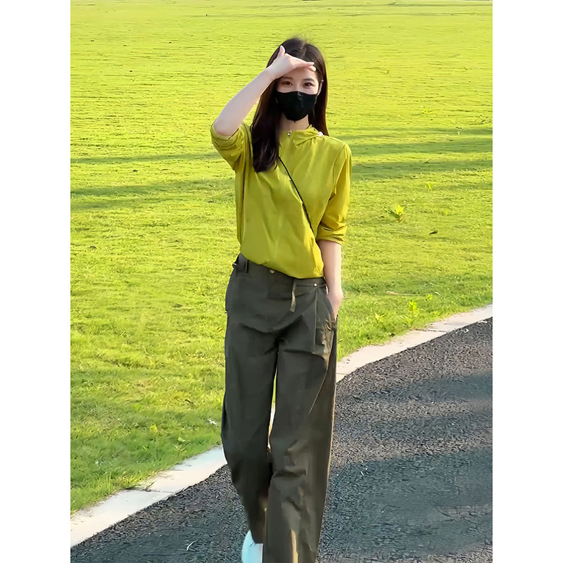 欧货休闲运动套装女2025新款夏季时髦洋气连帽上衣运动服两件套潮|undefined