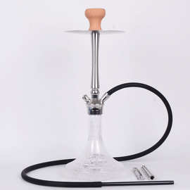 工厂现货热卖单管大烟雾铝合金水烟壶酒吧KTV水烟全套shisha hook