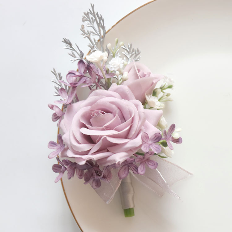 芸涵閣xs36結婚祝い花芸シミュレーション花ビジネス祝典開業ゲスト胸花襟花手首花紫|undefined