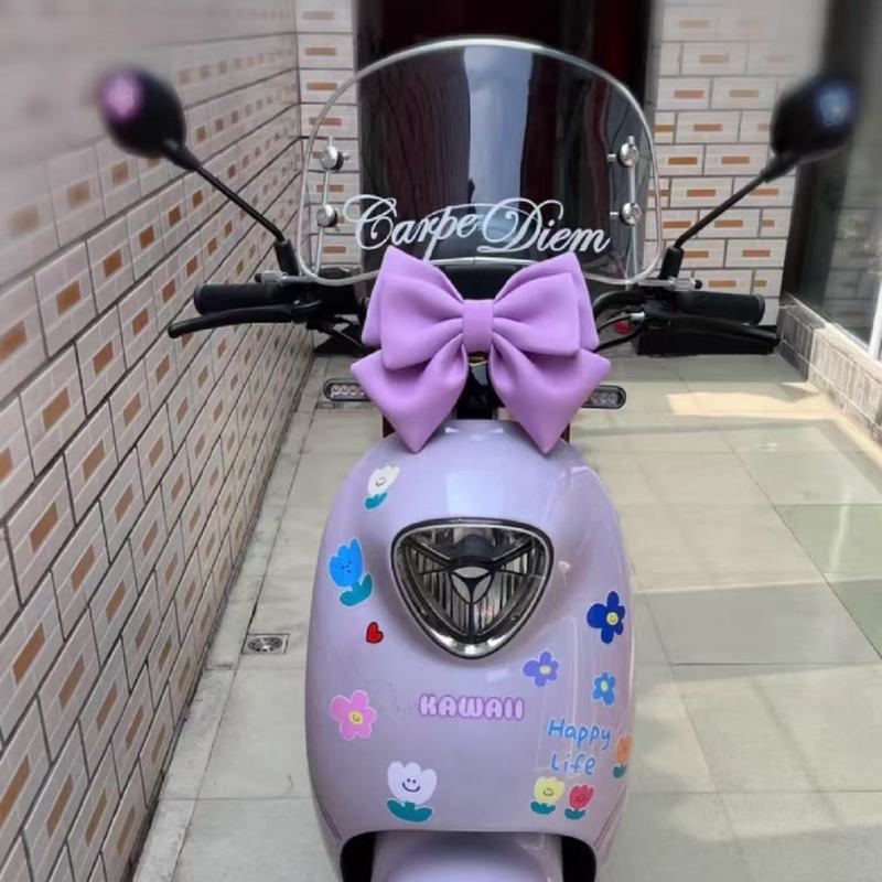 かわいい漫画アニメ車のボディステッカー立体弓高価値電気自動車のテール装飾|undefined