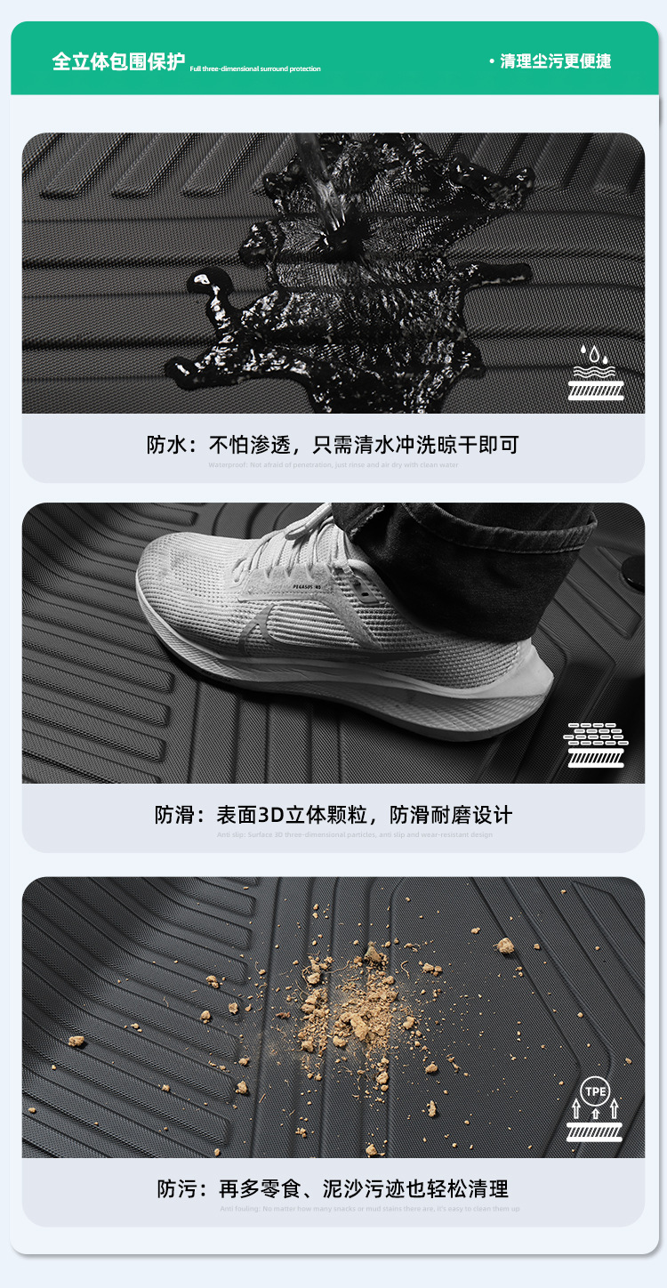 Suitable for 22-26 Models of Zeekr 009/25 Models of Volvo Em90 Car Floor Mats, Full Tpe Floor Mats, and Trunk Mats