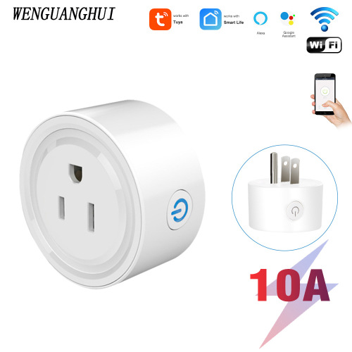 Tuya WiFi US standard socket without USB mobile app remote Alexa Google voice direct control