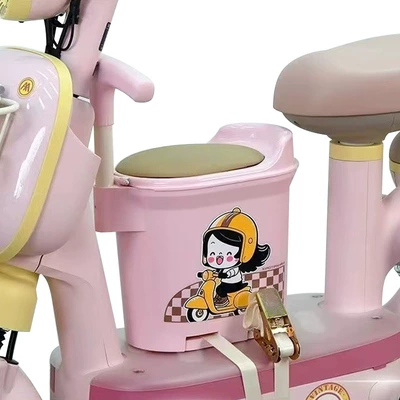 Electric car child seat Electric Vehicles, Baby Scooter, Storage - pink-seat-bucket