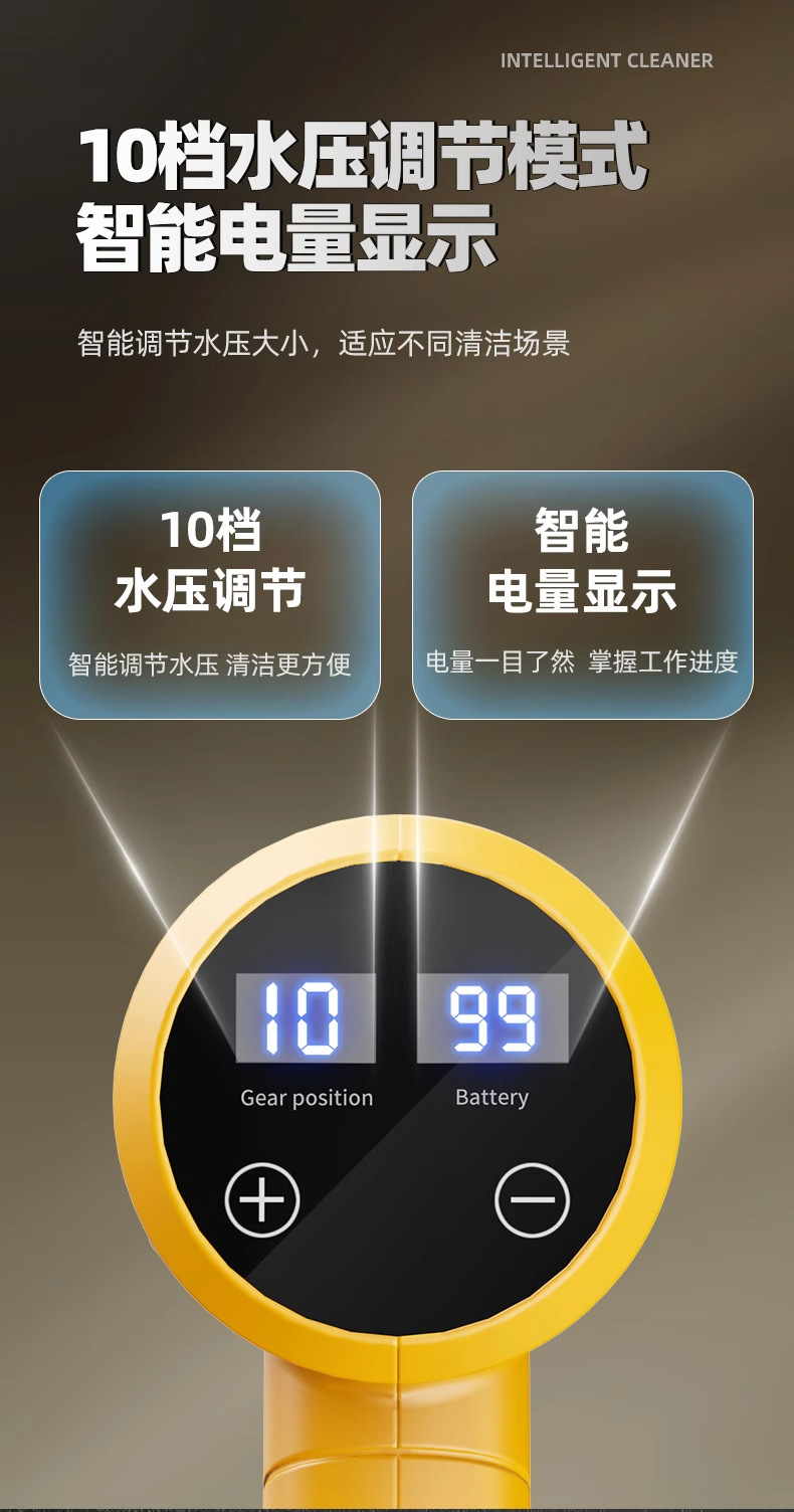 Customized Strong Pressurized Car Washing Machine Household Portable Rechargeable High-Pressure Water Gun Lithium Battery Water Pump Wireless Cleaning Artifact