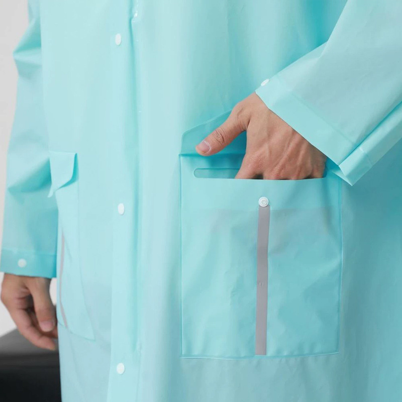 Transfronterizos EVA sólido chaqueta de lluvia para adultos engrosado unido caramelo color macaron sombrero portátil al aire libre