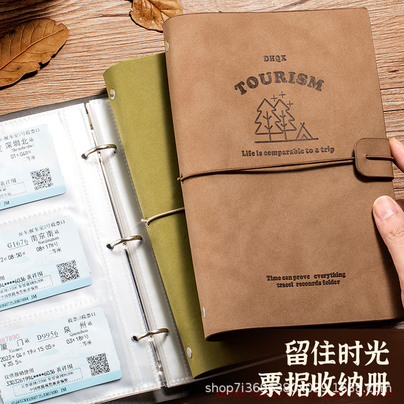 Movie Ticket Collection Album, Concert Ticket, High-Speed Rail Ticket Stub Storage Album, Loose-Leaf Travel Polaroid Souvenir Album