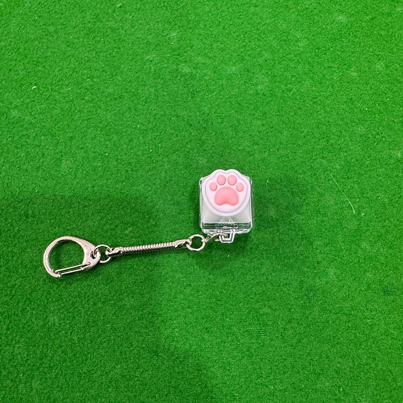 キーキャップ超萌え猫爪キーキャップ少女粉機械キーボードキーキャップソフトシリコンコーキー屁石はさみ布キー