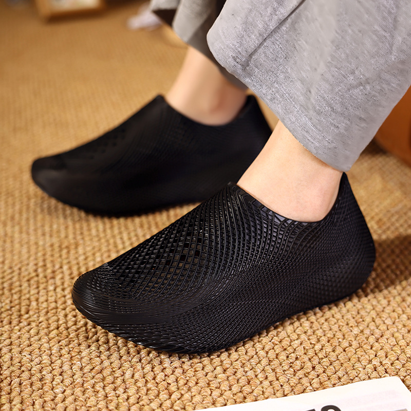 Women's Top Quality Solid Color Striped Clogs For Summer Wear, Casual Non-slip Closed-toe Slippers With A Cushioned Feel, Outdoor_voghion.com