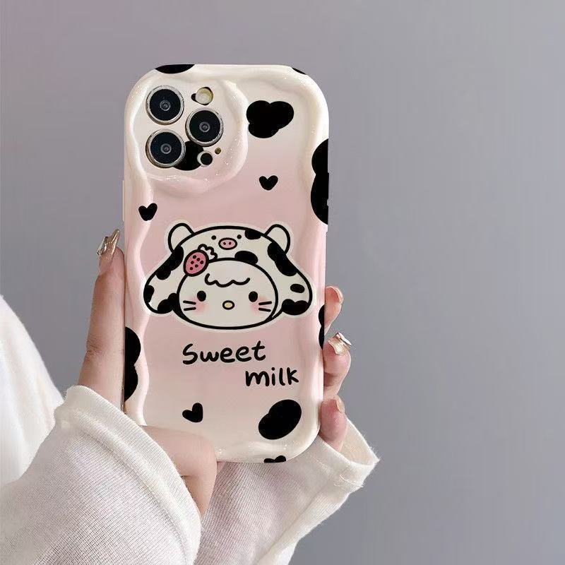 Linda vaca apta para iPhone 16pro funda para teléfono móvil Apple 15 Japón y Corea 14 niña 13promax nuevo 12x