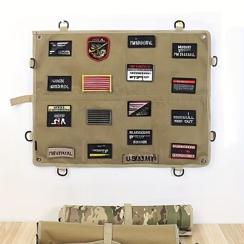 Velcro Badge Souvenir Storage and Display Poster Tactical Armband Wall Display Foldable Organizing Display Cloth