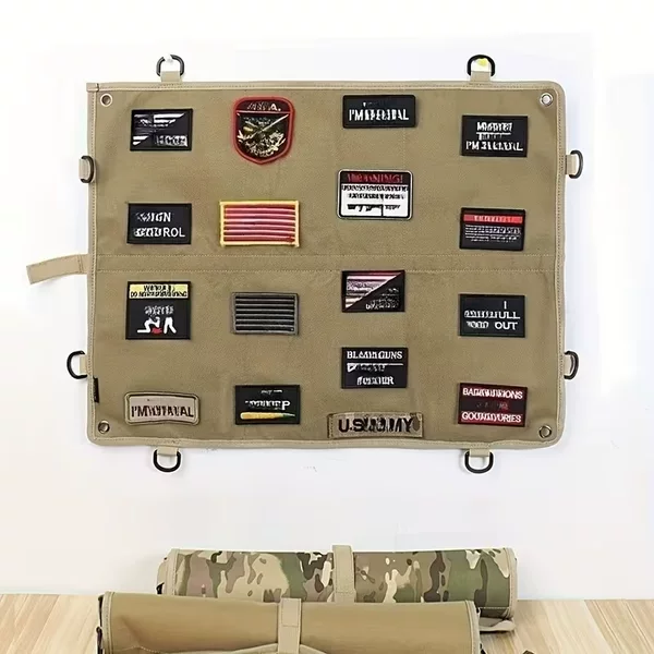 Velcro Badge Souvenir Storage and Display Poster Tactical Armband Wall Display Foldable Organizing Display Cloth