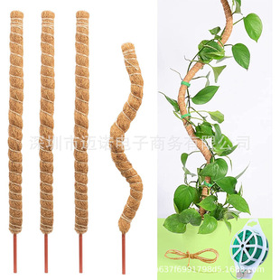 Cross-border flexible coconut palm stick Moss Rod DIY coconut palm stick PVC bottom plant support bracket factory wholesale