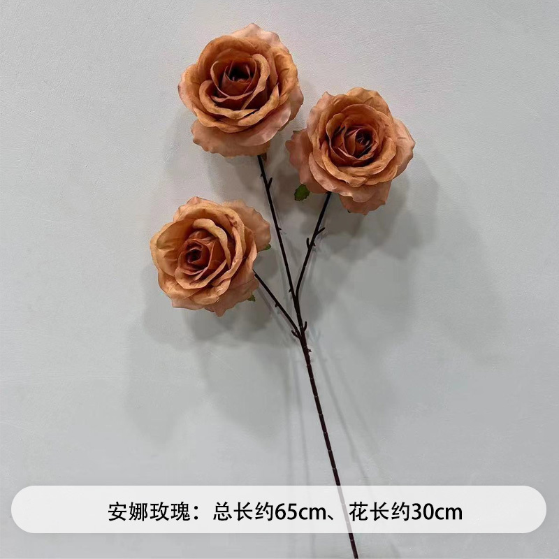 結婚式の造花、秋のコーヒー色の結婚式場の天井の花、ステージロードリードフラワー、婚約宴会の装飾、アーチフラワーアート|undefined