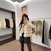 113-20    整皮整毛真狐狸毛贵妇级皮草马甲外套