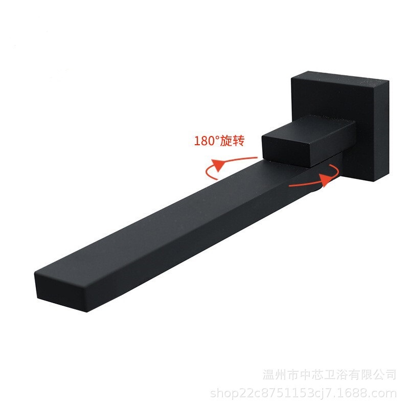 All-copper concealed wall shower shower with rotatable lower spout faucet bathtub outlet