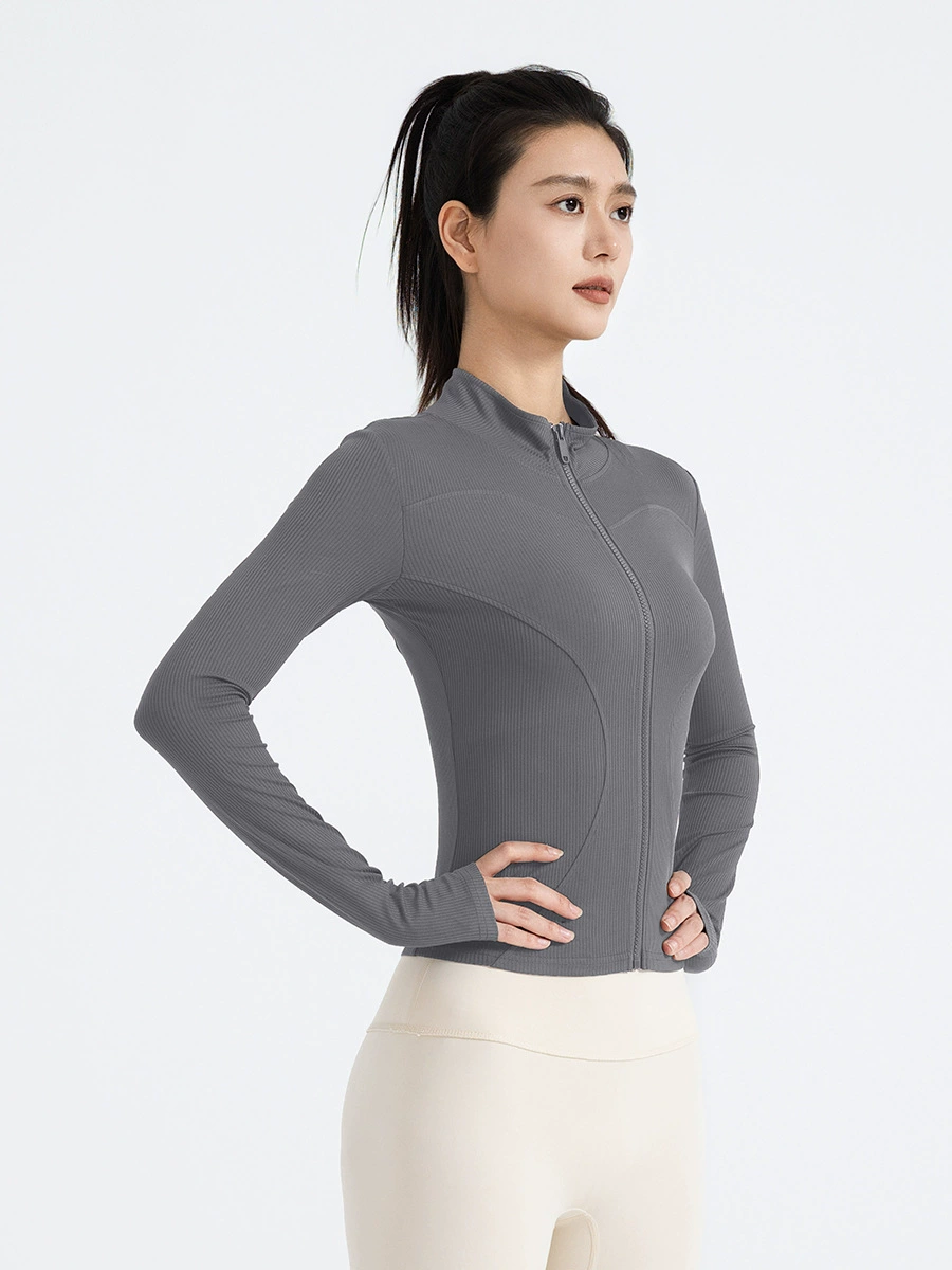 Одежда для йоги, куртка, приталенная, slim fit, для бега