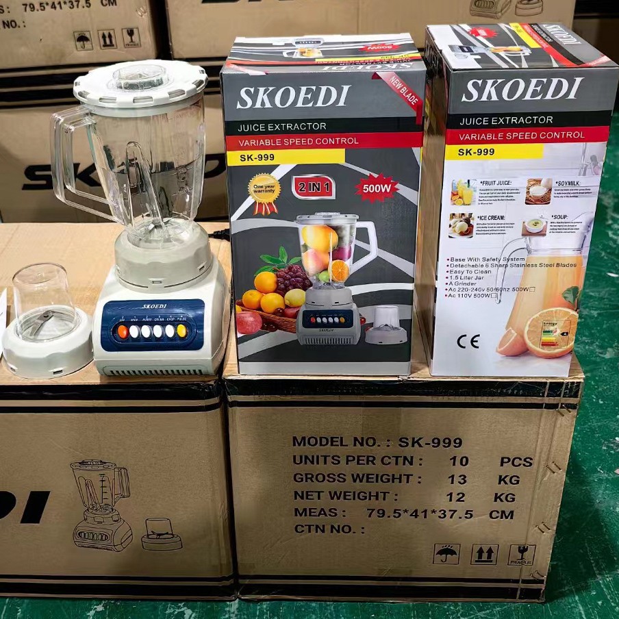 Exportación transfronteriza cocinadora doméstica rompiendo paredes mezcladora molinera multifuncional 999 máquina de jugo 1.5L + 0.5L