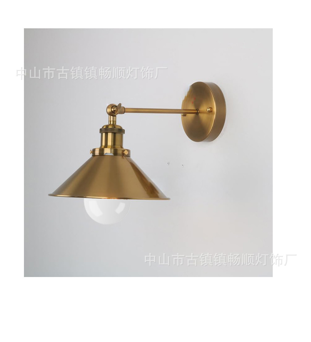 Lámpara de pared dorada Sin fuente de luz
