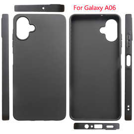 适用三星Galaxy A06 4G磨砂手机壳黑色皮套素材壳TPU软胶套保护套